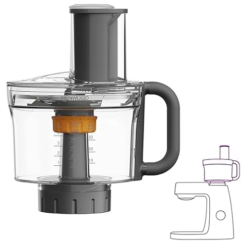Kenwood MultiPro KAH65 000 PL, akcesoria do ugniatania, 5 tarcz tnących z regulowaną tarczą do krojenia, system ExpressDice, pojemność 1,2 l, torba na akcesoria, kolor srebrny
