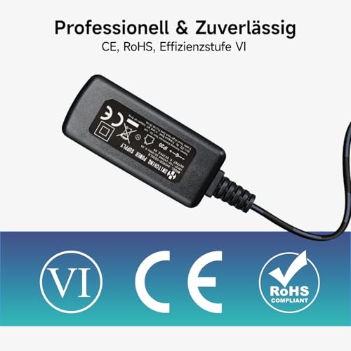 Netzteiladapter 9 V 0,5 A 4,5 W 1,8 m, AC-DC-Schaltadapter (Eingang 100 – 240 V, Ausgang 9 Volt 0,5 A), DC 9 V 5,5 x 2,1 mm Transformatorstecker zur Wandmontage