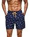 Produktbild Domee Herren Badehose Boardshorts mit Taschen Badeshorts mit Mesh Futter Sommer Kokosnussbaum L