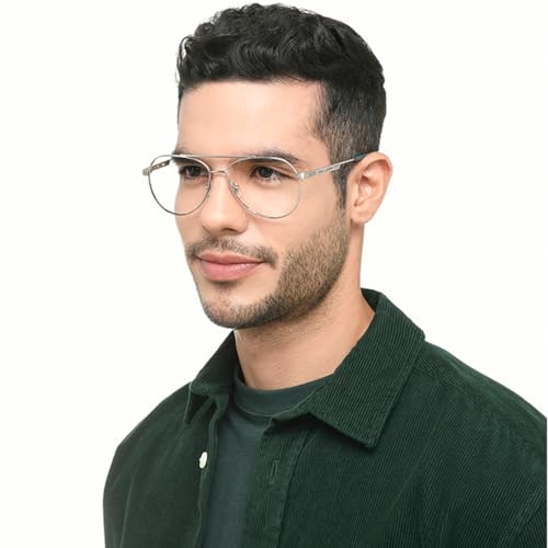 Image of John Jacobs Eyeglass Frames with Dummy Lenses | Gunmetal Full Rim Teardrop Shape | Mavericks Collections | For Men & Women | Medium | JJ E70058 /M