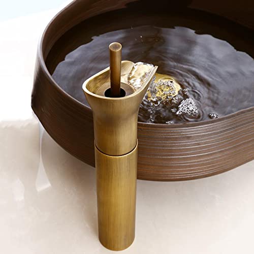 Robinet de salle de bain cascade haut pour vasque à poser rétro chic - 6