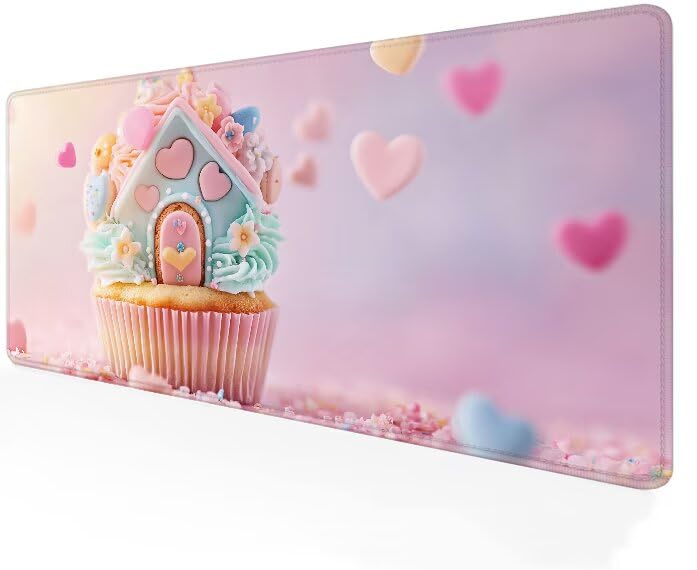 Tapis de souris XXL dessin animé gâteau G1-507 aux finitions soignées pour bureau