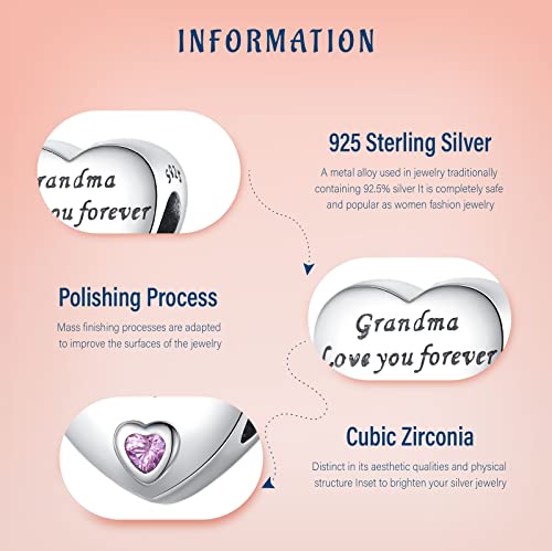 Image of Mothers Day Birthday Number Love Family Friendship Graduation Auntie Grandma Dad Mom Charms for Pandora Bracelets Necklaces, Gifts Women, for Anniversary Valentines Christmas