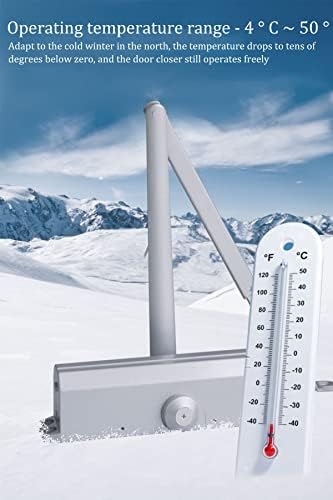SZDYQ Hydraulic Door Closer for Safety, Fire Proof Door Opener Closer for Interior Door Commercial or Domestic Use 20-150 Kg, Door Width 600-1300mm