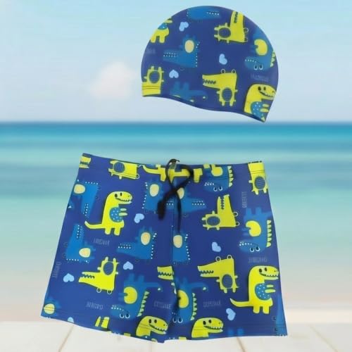 Image of Kids 6-in-1 Water Activity Kit with Trunks, Silicone Cap, Anti-Fog Goggles, Swim Tube, Nose Clip & Earplugs -Swim Set for Boys Pool, Beach