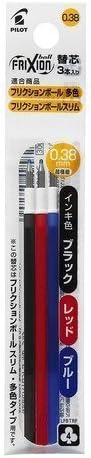 Pilot FriXion Ball 3 Gel Ink Multi Pen Refill - 0.38 mm - 3 Color Set (Box of 10)