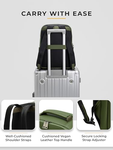 Image of EUME Nexa Backpack Bag For Man | 2 Large Compartment office Laptop Backpack | Fits Up to 15.6 inch Laptop | Vegan Leather | Travel Bag | Laptop Backpack For Men and Women