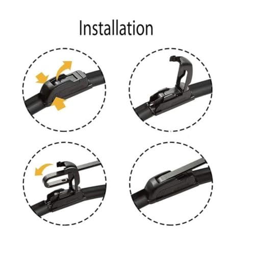 Image of Windshield Car Wiper Blade Both Sides Frameless Soft Durable Set of 2 Pcs for Marazzo