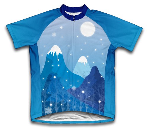 ScudoPro Mountain Ice Short Sleeve Cycling Jersey for Youth - Size S Blue