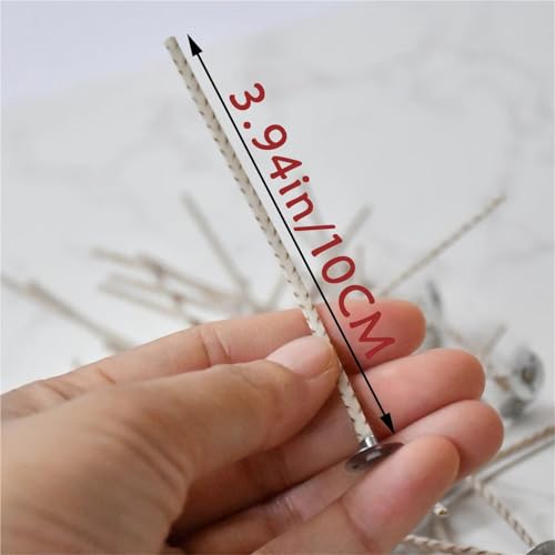 Mechas de algodón para velas 400 piezas 10 cm miniatura 2