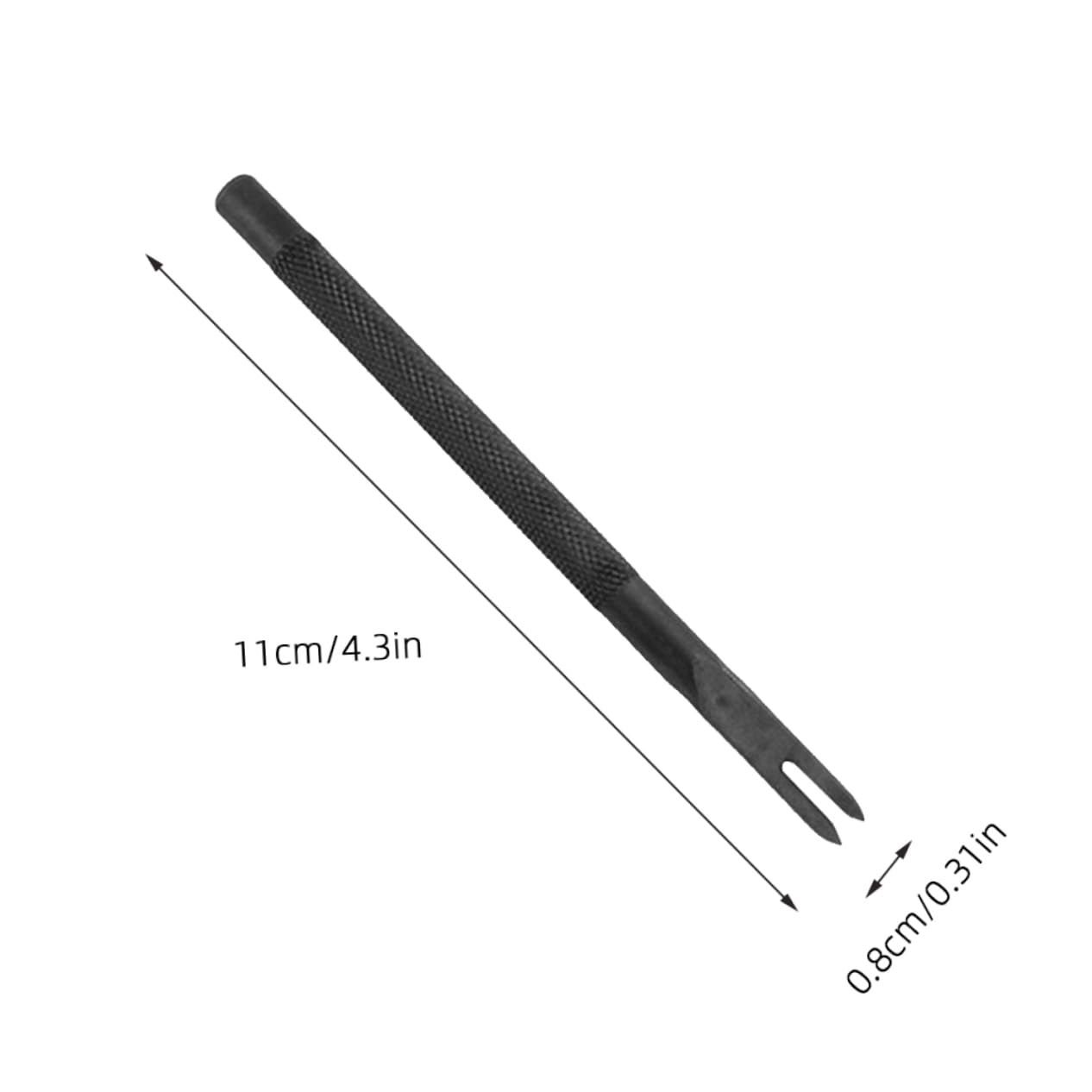 HOMSFOU Leather Punching Tool Set 1pc Basic Leatherworking Kit 2 Teeth Punching Chisel for Stitching and Sewing