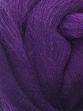 Purple Grape Wool Top Roving Fiber Spinning, Felting Crafts USA (1oz)
