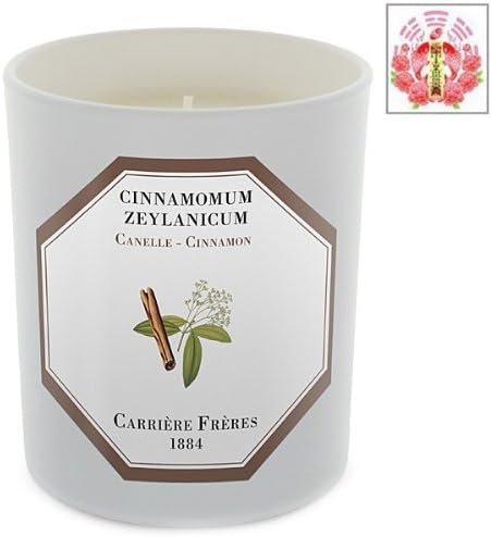 Cinnamon Cinnamomum Zeylanicum Candle by Carriere Freres & Love Spell Card Gift Set