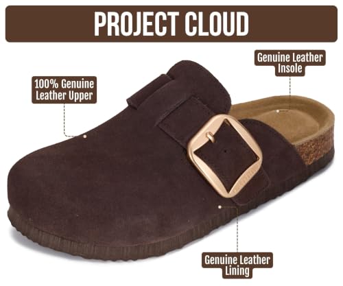 Image of 100% Genuine Leather Clogs for Women Footwear - Fall Shoes for Women