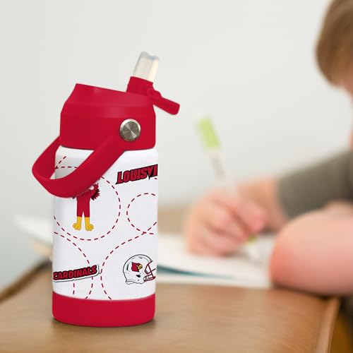Image of Logo Brands NCAA Mascot Stainless-Steel Kids Bottle -Soft Silicone Mouthpiece, Easy To Carry, Kid-Friendly Design- Great For School & On-The-Go