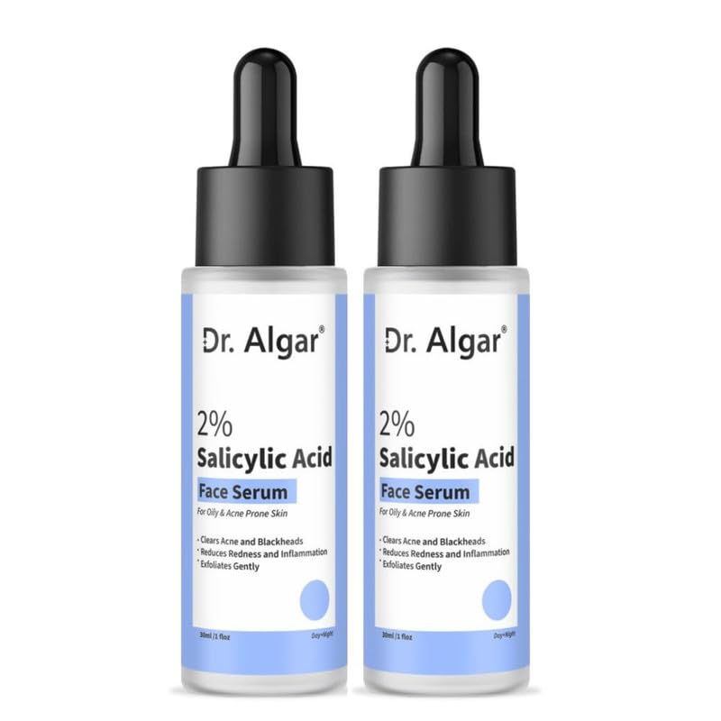 Image of Dr. Algar 2% Salicylic Acid Serum for Acne, Blackheads, Oil Control & Open Pores | Clear Skin Formula for Women & Men