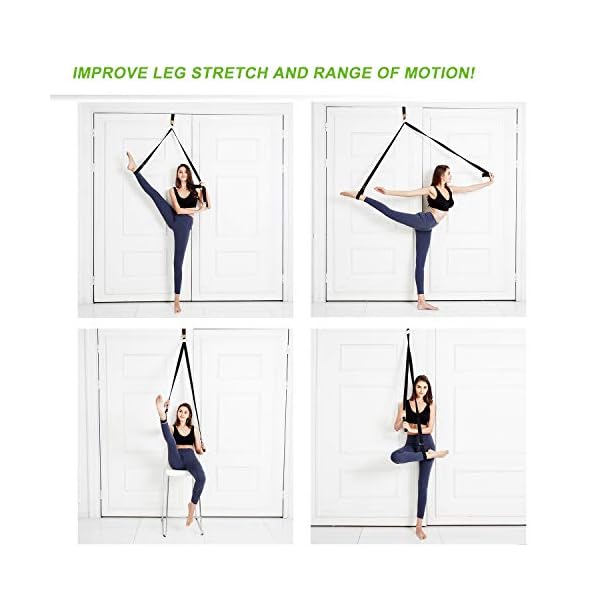 UBING Leg Stretcher, Door Flexibility Trainer, Over the Door Strech Strap for Flexibility, Splits Trainer for Dance Ballet Cheer Gymnastics Taekwondo Stretching