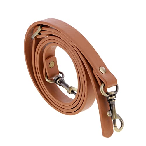 Preisvergleich Produktbild F Fityle Leder Trageriemen Schulterriemen Schultergurt Tragegurt für Schultertaschen Tragetaschen Handtaschen - Braun + Bronze