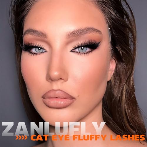 Mink Lashes Cat Eye False Lashes Fox Eye False Eyelashes Lashes Natural D-Curly Volume Fake Eyelashes Soft Handmade Lashes that Look Like Extensions Lashes Pack
