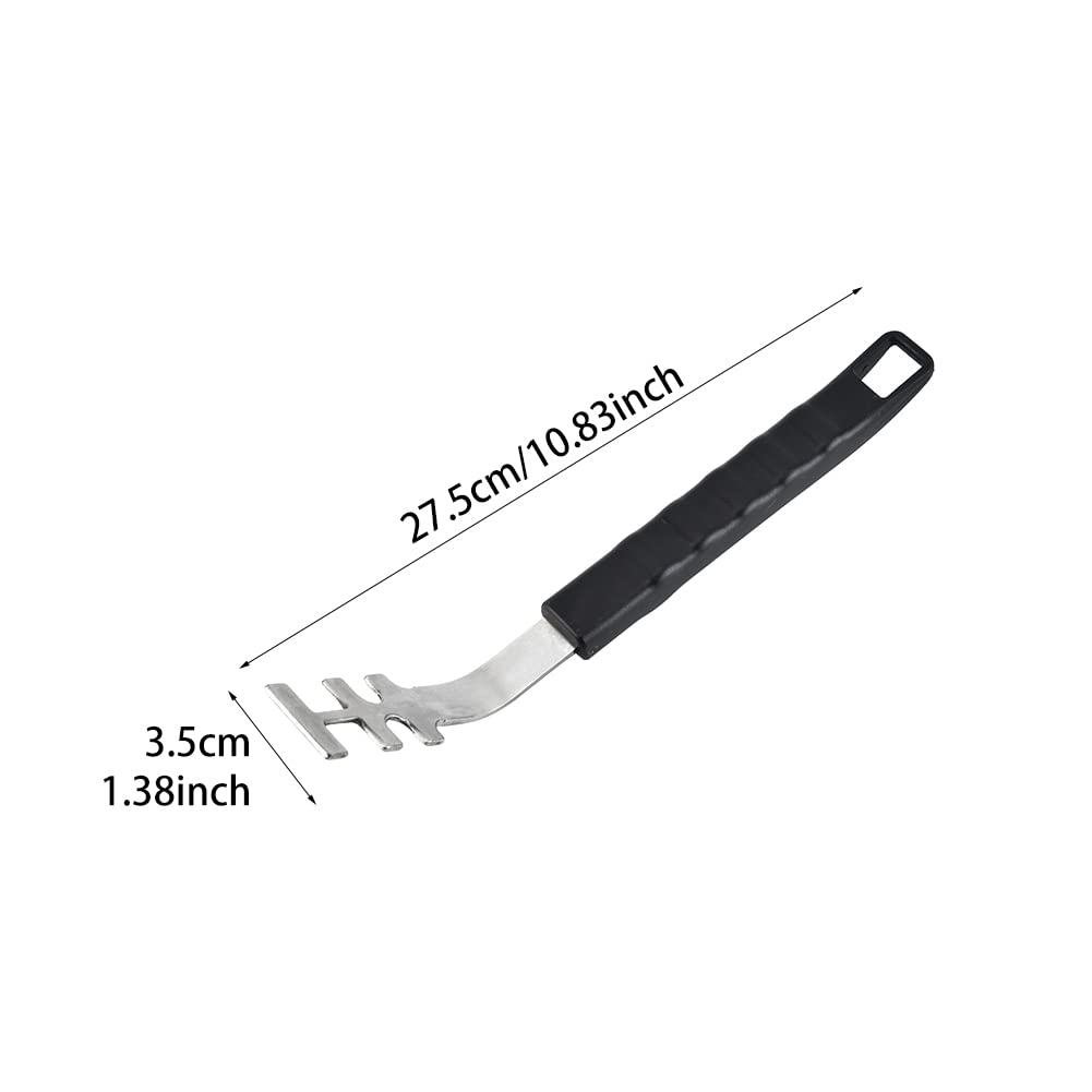 Elevador de parrilla de acero inoxidable, mango largo Culinary modular para parrilla, cómodo levantamiento de parrillas calientes y sucias, 25,7 cm, para todas las barbacoas con uso modular Culinary