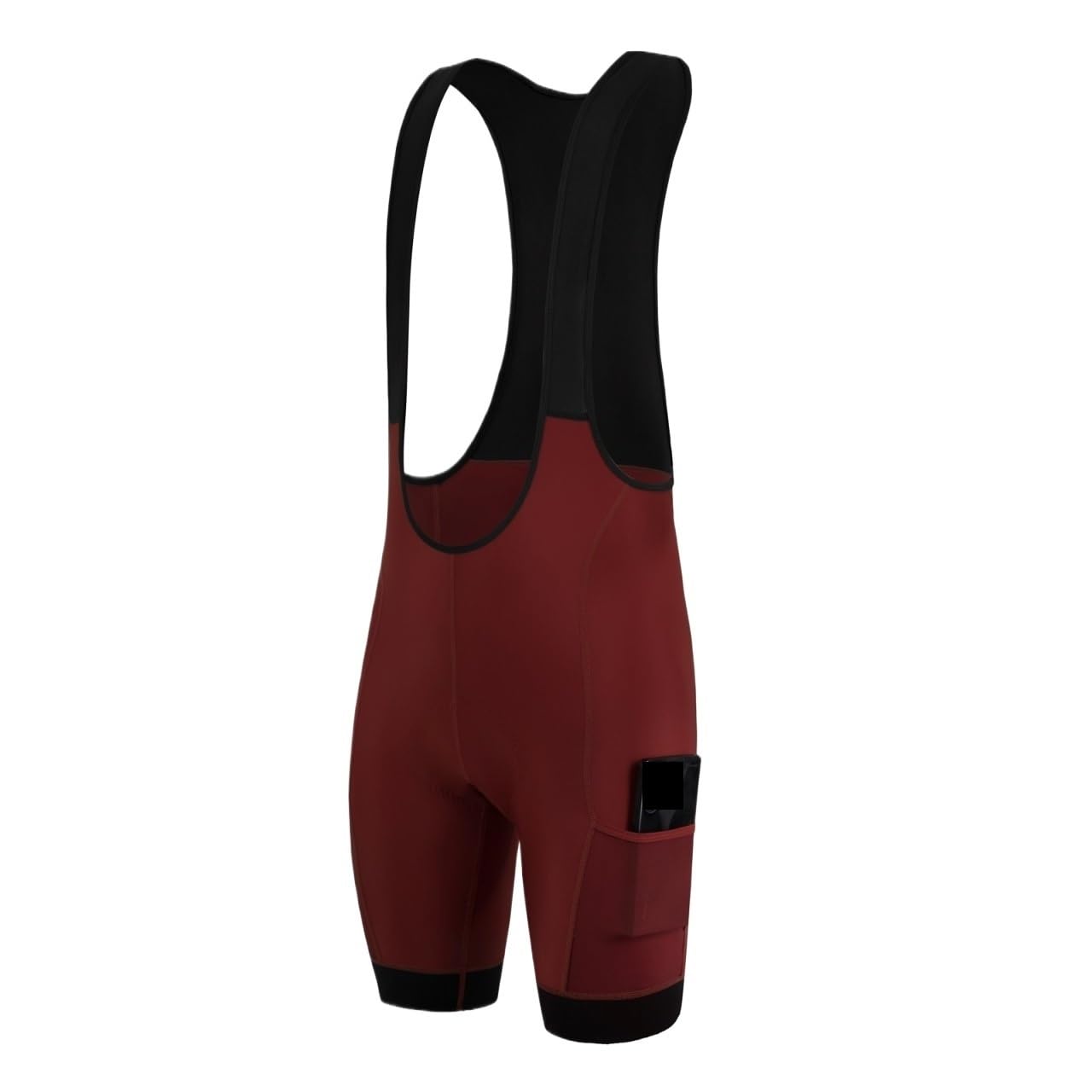 Culotte de ciclismo for hombre con tirantes y bolsillos, acolchado 4D, puños antideslizantes 5 cm Para Ciclismo(Red,L)