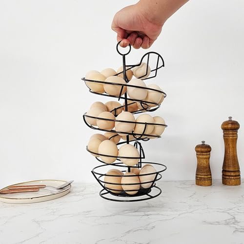 Organizador espiral para huevos con gran capacidad para tu cocina 8