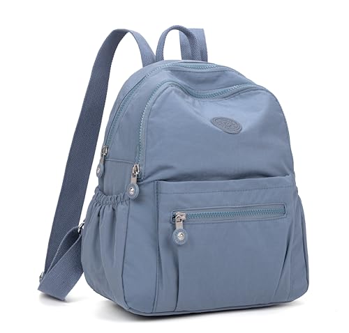 Image of Pealwel Mini Backpack Purse for Women,Small Nylon backpacks for Ladies Backpacks Women Anti Theft Travel Bag (Light Blue)