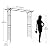 YITAHOME Metal Garden Arbor, 81" H Garden Arch Trellis for Climbing Plants Outdoor Backyard Lawn, Wedding Arches for Ceremony Decoration
