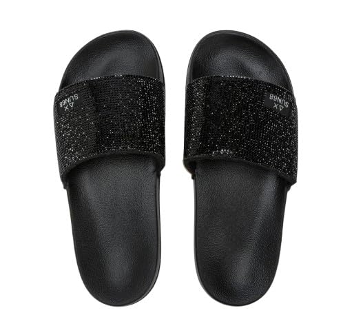 SUN68 Slippers strass beach donna 11 nero DS26SU22 X36202