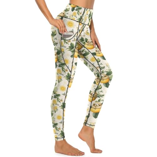Legging d'entraînement paresseux et citron idéal pour le yoga