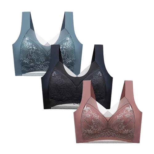 Brassiere sport femme grand confort lot de 3 soutiens-gorge push-up sans armatures