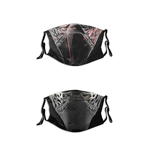 Men Women's 2Pcs Face Mask Adjustable Reusable Face Mask with Adjustable EarLoops Balaclava Bandana-17