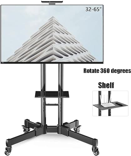 Soporte móvil para TV con ruedas y estantes ajustables miniatura 7