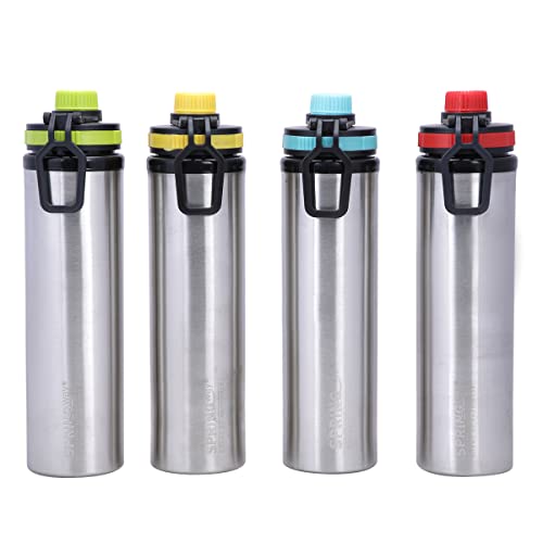 Springway – Brand Of Happiness Eco Neer Thunder Stainless Steel Water Bottle 900ml, Set Of 4, Multicolor For Rs. 441 @ 72% off