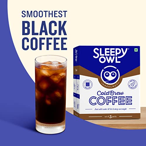 Sleepy Owl French Vanilla + Hazelnut Cold Brew Coffee Bags | Makes 30 Cups | Easy 3 Step Overnight Brew - No Equipment Needed | Medium Roast | 100% Arabica | Directly Sourced... - Image 4