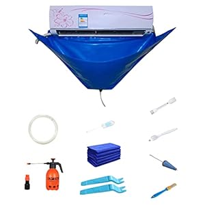 12-delige reinigingsdeken voor airconditioning, split airconditioning reinigingsset, professionele AC Cleaner met waterslang voor airconditioners onder 1,5P