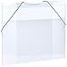 JAM PAPER Plastic Portfolio with Elastic Closure - Large - 11 x 15 x 1/2 - Clear Grid - Sold Individually
