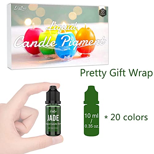 Candle Dye - 20 Color Liquid Candle Wax Dye For Diy Candle Making, Wax Dye - High Concentration Candle Wax Color Dye For Candle Coloring Making Supplies,Soy Wax, Gel Wax, Paraffin Wax - 10Ml Each #TOP6