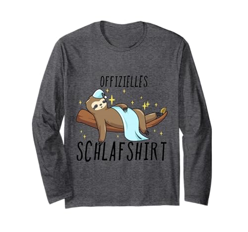 Faultier Pyjama Schlafanzug Langarmshirt