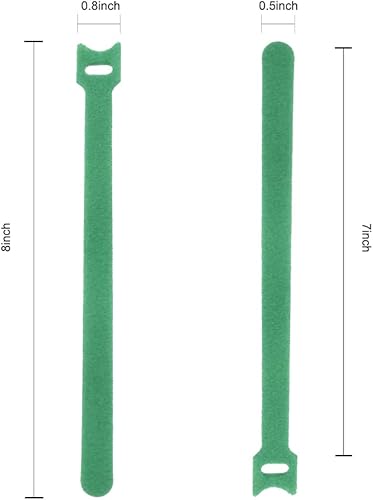 Miniatura 4 de Bridas de plástico para plantas de gancho y bucle, 200 lazos ajustables de nailon para jardín para apoyar plantas y vides, lazos de jardín