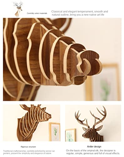 Tête de cerf salon et chambre puzzle bois SHABOZ 3D - 4