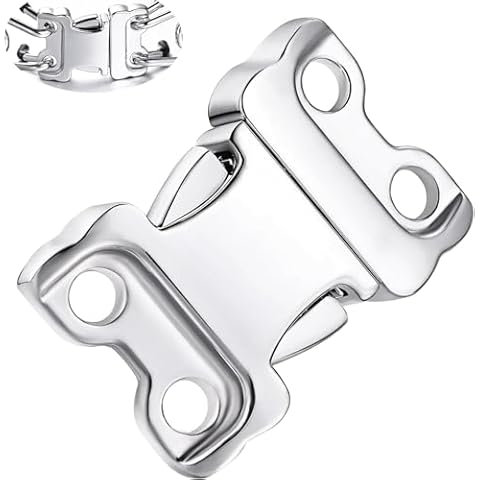 JIPIMON Dog Collar Buckle, Quick Release Stainless Steel Buckle for Small Medium Large Dog Training Collar (2.25mm) Cover