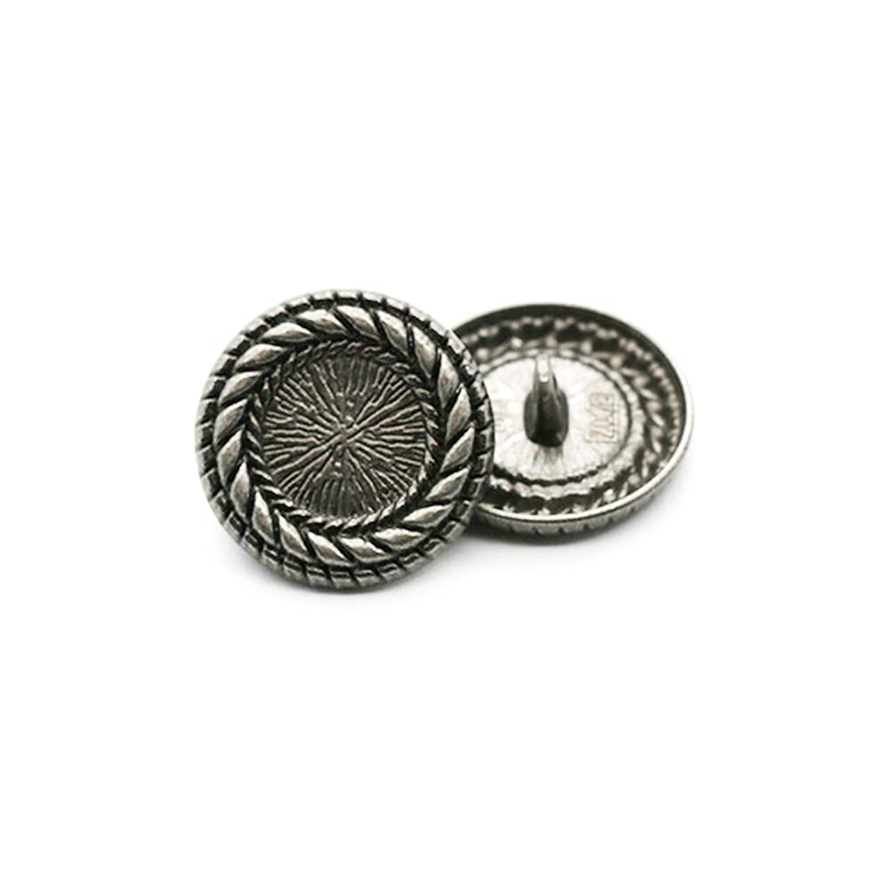 5pcs Vintage Round Shank Retro Metal Pattern Button Sewing Clothing Handmade Crafts Accessories Decoration
