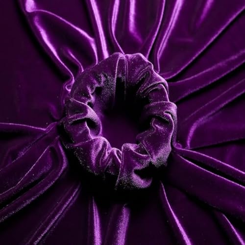Image of Amazon Brand - Umi 1 Mtr Multi Purpose Velvet Fabric Cloth for Decoration, Trousseau Packing, Party Hall, Bouquet, Gift Packing, Decor, Pooja Room (1 Mtr, Purple), Solid