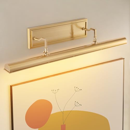 Image of BELS Picture Light for Wall, 30 Inch Gold Wall Light Hardwire, 270 Rotatable, E12 Base, Dimmable 4-Light Picture Frame Lights for Painting, Living Room, Bedroom(Exclude Bulb)