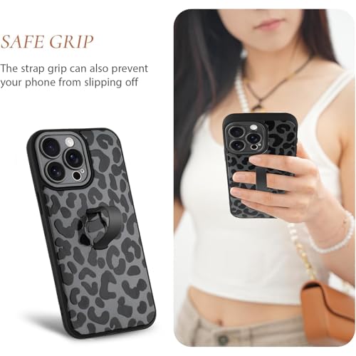 Coque iPhone 15 Pro léopard à dragonne idéale pour vos sorties - 3