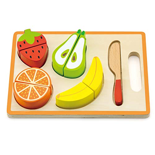 Viga Toys - 50978 - Jeu D'imitation - Cuisine - Plateau De Fruits À Couper - Encastrement