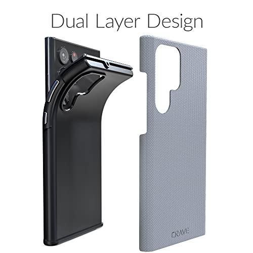 Image of Crave Galaxy S22 Ultra Case, Shockproof Protection Dual Layer Case for Samsung Galaxy S22 Ultra 5G (6.8 inch) - Slate