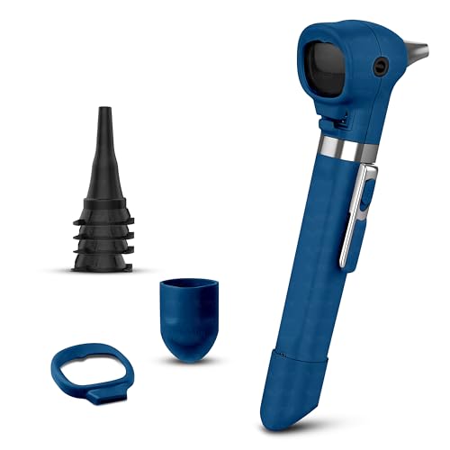 Image of OTICA For Welch Allyn Pocket LED Otoscope Fiber Optic Professional Otoscope with AA Battery Handle 22870 - Blue