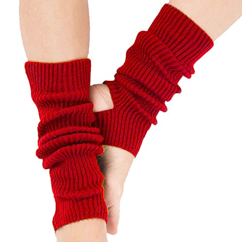 Tukistore - Calentadores de ballet para mujer, con agujero en el talón, bailar, calentadores de piernas, ballet, pantalones de ballet, calentadores de brazos, talla única (negro) Cover